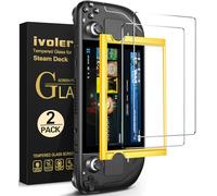iVoler Pellicola Vetro Temperato per Steam Deck/Steam Deck OLED, Pellicola Protettiva Protezione per Schermo Anti Graffio, Durezza 9H, Senza Bolle [con Cornice di Installazione], 2 Pezzi