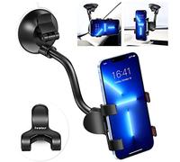 iVoler Supporto Cellulare Auto, Supporto Universale Porta 360 Gradi di Rotazione per Cruscotto Dashboard Parabrezza con Ventosa per iPhone Samsung Galaxy ASUS Zenfone Huawei(Nero/Rosso)
