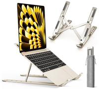 iVoler Supporto PC Portatile, Porta PC Pieghevole, Laptop Stand con 6 Tipi di Angoli Regolabili, Alluminio Ventilato Supporto per Porta Computer/MacBook/PRO/Air/iPad Laptop, 10-15,6" - Galassia
