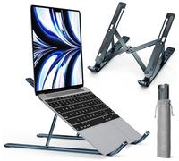 iVoler Supporto PC Portatile, Porta PC Pieghevole, Laptop Stand con 6 Tipi di Angoli Regolabili, Alluminio Ventilato Supporto per Porta Computer/MacBook/PRO/Air/iPad Laptop, 10-15,6" - Mezzanotte