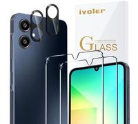 iVoler Vetro Temperato per Samsung Galaxy A06, 2 Pezzi Pellicola Protettiva con 2 Pezzi Pellicola Fotocamera, Durezza 9H, Anti Graffio, HD Chiaro, Senza Bolle