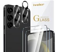 iVoler Vetro Temperato per Samsung Galaxy S24 Fe 5G (Non per Samsung Galaxy S24), 2 Pezzi Pellicola Protettiva con 2 Pezzi Pellicola Fotocamera, Durezza 9H, Anti Graffio, Senza Bolle