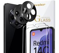 iVoler Vetro Temperato per Xiaomi Redmi 14C 4G / Poco C75, 2 Pezzi Pellicola Protettiva con 2 Pezzi Pellicola Fotocamera, Durezza 9H, Anti Graffio, HD Chiaro, Senza Bolle