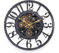 IvoQ - Orologio da parete industriale con ingranaggi mobili - Stile vintage robusto - Retrò - Perfetto per il soggiorno, l'ufficio e la camera da letto - Cattura sguardi unici