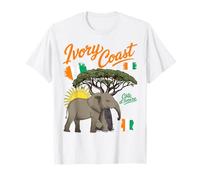 Ivorian Roots Outfit Idea per Uomo Costa d'Avorio Bandiera Elefante Maglietta