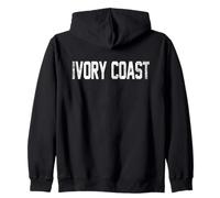 Ivory Coast Country Name Athletic Fan Felpa con Cappuccio