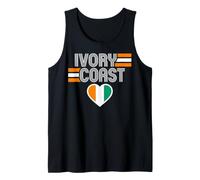 Ivory Coast Flag Heart National Pride Canotta