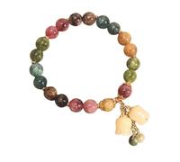 IVSDCFVLK Braccialetto di Moda con Pietra di Perline per donne Pendente a fiori di Mugio della Valle con catena a nappine Girl Party