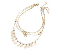 IVSDCFVLK Collana a forma di stella marina con nappa di conchiglia per donne uomini Bohemian Beach Vacanze di pietra con collari estivi