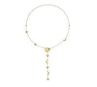 IVSDCFVLK Collana a forma di Y in Stella di Luna CZ CZ minimalista per donne Temperamento Collar a catena Sole Luna