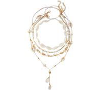 IVSDCFVLK Collana Boho Festival Set a strati per donne Stella marina y Lariat Drop Deep V Choker Vacanza estiva al mare Regalo Gioielli Regali