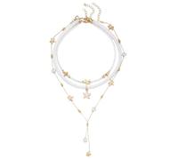 IVSDCFVLK Collana Boho irregolare di perline Heishi per donne Ciondolo a conchiglie di stella marina multistrato Gioielli da festa Regali Gioielli