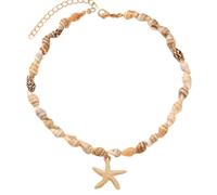 IVSDCFVLK Collana in stile spiaggia con perline con pendente a forma di stella marina tropicale fatta a mano,gioielli ispirati all'oceano,collari a gardel femminile,regali