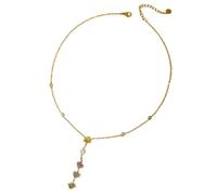 IVSDCFVLK Set di collane a forma di Y con stella di serpente in zircone, set floreale alla moda per donne