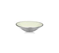 Ivv Lirica, Coppa in vetro decoro bianco panna argentato 25 cm Lirica, Coppa in vetro decoro bianco panna argentato 25 cm