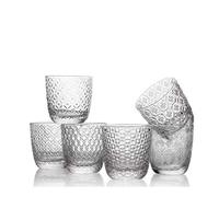 IVV Set 6 Bicchieri Acqua Vino Trasparente Sixties Trasparente Ottiche Assortite