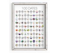 Ivvy & Co. TBD Poster da grattare con 100 appuntamenti, lista dei desideri per appuntamenti romantici, anniversario per coppie, idee per appuntamenti serali, compleanno per donne