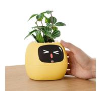 Ivy Interactive AI Desk Companion & Smart Plant Pet Indoor Planter Lemon | Oltre 100 espressioni per la decorazione dell'ufficio e regalo unico per gli amanti delle piante e i colleghi