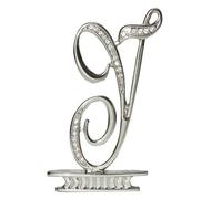 Ivy Lane Design Monogram Crystal Cake Top Lettera Y, Argento, 10,5 cm
