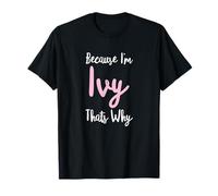 Ivy Nome Personalizzato Personalizzato Donne Ragazza Rosa Bambini Girly Maglietta