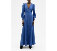 IVY OAK Nicolin Long Midi Length Deep V-neck Dress Ocean Blue Taglia: 36 | Maxi abiti Outlet | Donna | Blu