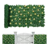 Ivy Privacy Fence, Artificial Green Wall Screen, 1x3m Vine Grass Panel, UV Resistant Outdoor Hedge Decor, Decorative Sunflower Garden Barrier for Wall Porch Balcony Privacy Landscaping Use