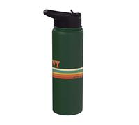 IVY Retro Personalizzato Nome Vintage Stripes Stainless Steel Insulated Water Bottle