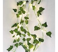 Ivy Vine String Lights Artificiale Foglia di Edera Piante Led String Light Ghirlanda Ghirlanda Da Appendere Per Parete Festa Matrimonio Camera Casa Giardino Interno ed Esterna Decorazione ( 100 LED)