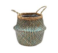 Ivyline Cestino, Seagrass, Chevron Teal, altezza 30 cm x profondità 35 cm