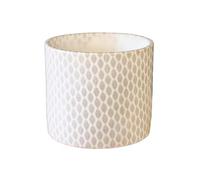 Ivyline Lazzaro - Fioriera a ghirlanda, impermeabile, durevole e contemporanea, elegante vaso rotondo in ceramica per piante da appartamento, 16 x 18 cm (altezza x profondità)