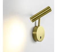 IvyLoutish Applique da Parete Moderne a LED, faretti Rotondi con Interruttore, lampade da Parete orientabili a 350° e Pieghevoli a 90°, Luce da Lettura per Camera da Letto e Comodino.
