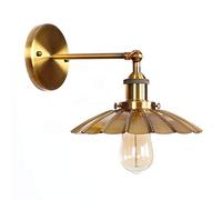 IvyLoutish Applique Moderne, lampade da Parete Vintage, industriali, retrò, Regolabili, per Loft, comodini per Camera da Letto, Bar, corridoio, Paralume in Metallo a Forma di Foglia di Loto