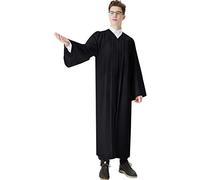 IvyRobes Abito da Coro della Chiesa Abito da Battesimo per la Cresima del Clero Costume di Halloween Nero 57(6'0"-6'2")