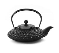 IWACHU - Teiera giapponese Hira Arare, in ghisa, 0,5 litri, con colino in acciaio INOX, colore: Nero Interno smaltato, adatto per tutti i tipi di tè