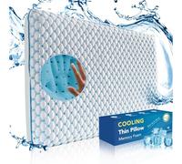 Iwacool Cuscino ultra sottile in memory foam per chi dorme addominale piatto con rivestimento in tessuto di bambù, lavabile per dormire