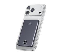 iWALK Power Bank Portatile Magnetica, 5000mAh Batteria Esterna Ultra Sottile con Ricarica Wireless e Display LED, Impugnatura Comfortevole Compatibile con Serie iPhone 16/15/14/13/12