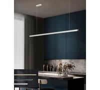 IWANTDO LED Sala da pranzo Tavolo da pranzo Luce del pendente Dimmerabile Lampadario con telecomando Lampada a sospensione per Cottura Ufficio Bar Moderno Altezza regolabile (White,L100cm)