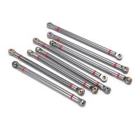 IWBR 8 pz 313 MILLIMETRI Interasse Link Rod End Kit Smontato for 1/10 RC Crawler Auto Axial SCX10 Parti di Accessori (Size : 313mm Titanium)