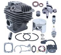 IWBR Kit Albero Motore accensione Cilindro 52mm Adatto for Stihl 044 MS440 W paraolio pistone Motosega Pezzi di Ricambio Motosierra Gasolina
