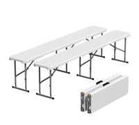 IWDOO Panca pieghevole da 1,8 m, confezione da 2, panca pieghevole in plastica per picnic, campeggio, sala da pranzo, feste, giardino, panche pieghevoli per calcio, attività di intrattenimento