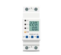 IWEBQSAP Dispositivo di Protezione da sovratensione e sottotensione Regolabile su Guida DIN, Protezione da Limite di Corrente, voltmetro 63A 80A 110V 230V 1 pz.(80A Top Input)