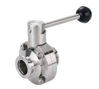 IWEBQSAP valvola a Sfera 1 PZ SS304 Valvola a Farfalla for Vuoto Manuale Sanitario Acciaio Inossidabile KF25 KF40 KF50 Tipo di Morsetto Valvola a Farfalla a Morsetto rapido 1 pz(KF40)