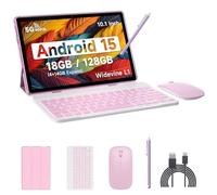 IWEGGO Tablet Android 15, 10 pollici 18 GB RAM+128 GB ROM/2 TB tablet espandibile, processore quad-core da 2,0 GHz, touch screen HD 1280 x 800, 5G WiFi6 BT 5.0, tablet 2 in 1 con custodia per tastiera