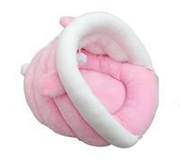 IWENZHKPA Cuccia Cani Gatti Pet Bed Cute Yellow Plush Puppy Cave Cat Sleep Bag Small Dog Sleeping Tools War Tana per Animali(Pink,55 * 45 * 30cm)