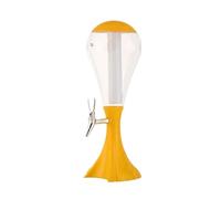 IWENZHKPA Distributore di Birra Distributore di Birra Sheer da 3 Litri con Tubo del Ghiaccio Rimovibile Dispenser Bevande(Yellow)