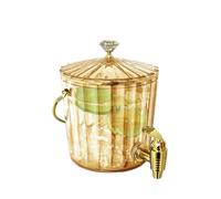 IWENZHKPA Distributore di Birra Secchio for Succhi di Frutta for Uso Domestico con Rubinetto for Spillatura della Birra Dispenser Bevande(Amber)