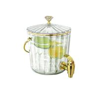 IWENZHKPA Distributore di Birra Secchio for Succhi di Frutta for Uso Domestico con Rubinetto for Spillatura della Birra Dispenser Bevande(Transparent)
