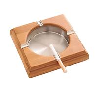 IWENZHKPA Portacenere Quadrato Bamboo Posacenere Creativo personalità Portatile Cassetto di Frassino Ornamenti Acciaio Inossidabile Ash Supporto for la casa Decorazione della casa Ashtray da Tavolo