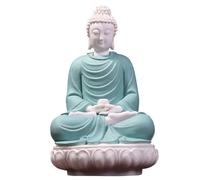 IWENZHKPA Statua Buddha Statua di Buddha da 14,5 Pollici Seduta Decorazione Scultura Che Medita Armonia della Pace per La Domestica Soprammobile(A)