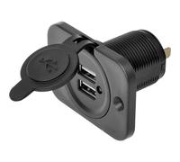 IWH 19006 | Presa doppia USB per auto | 12 V-24 V accendisigari | Adattatore caricabatterie | 5 V 2,1 A | Adattatore di alimentazione USB per auto, moto, camper, camion, SUV ecc |